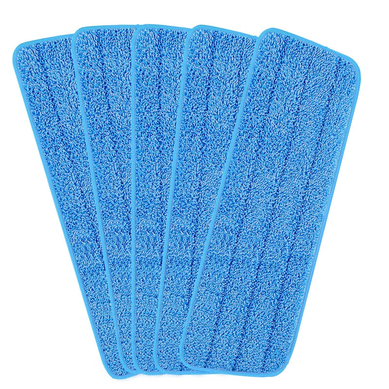 H-Gamely 16.5 inch Reusable Mop Pads Microfiber Spray Mop Replacement Heads for Wet/Dry Mops Compatible with Bona Floor Care System (5 Pack) - Image 1